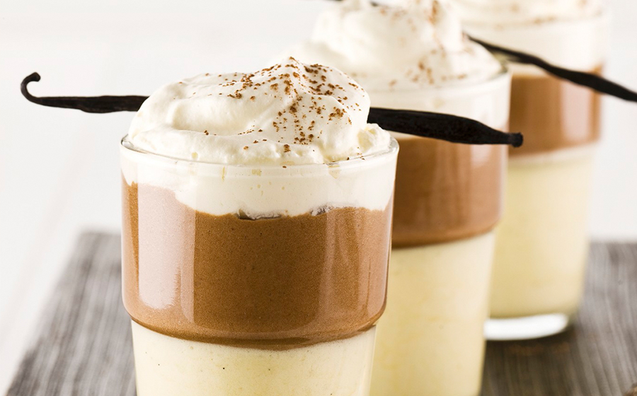 Recipe preview for Vanilla Bean & Chocolate Custard