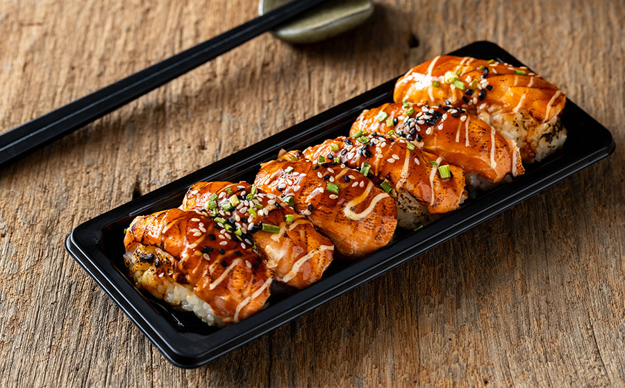 Illustrated preview for Torched Salmon Nigiri